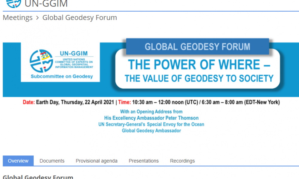 Global Geodesy Forum – The Power of Where