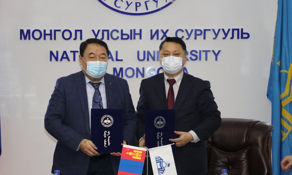 Memorandum of Understanding signed with the B.Ochirkhuya who Director of the National University of Mongolia 